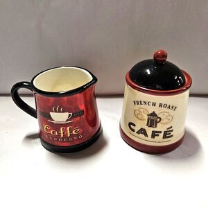 Yankee Candle 2011 Espresso & French Roast Cream Pitcher Sugar Bowl 2 piece Set